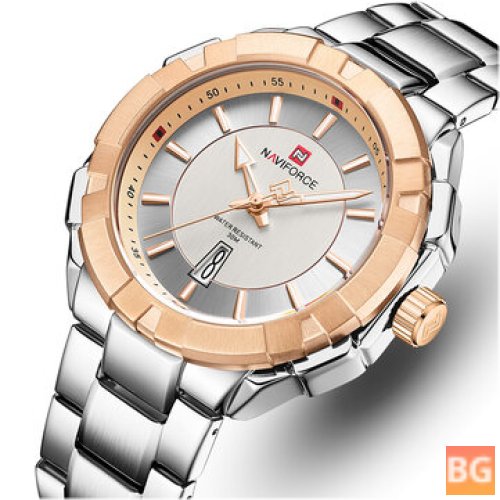 Waterproof Fashionable Men's Wrist Watch with Quartz Movement - Full Steel