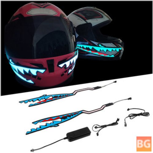 LED Motorcycle Helmet Light Strip - Shark Style