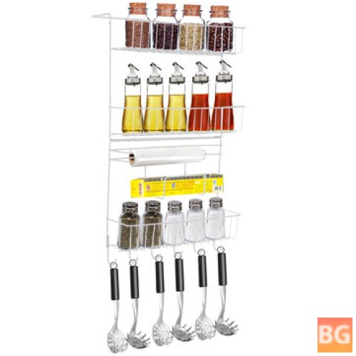 Carbon Steel Wall Shelf Organizer for Kitchen and Bathroom