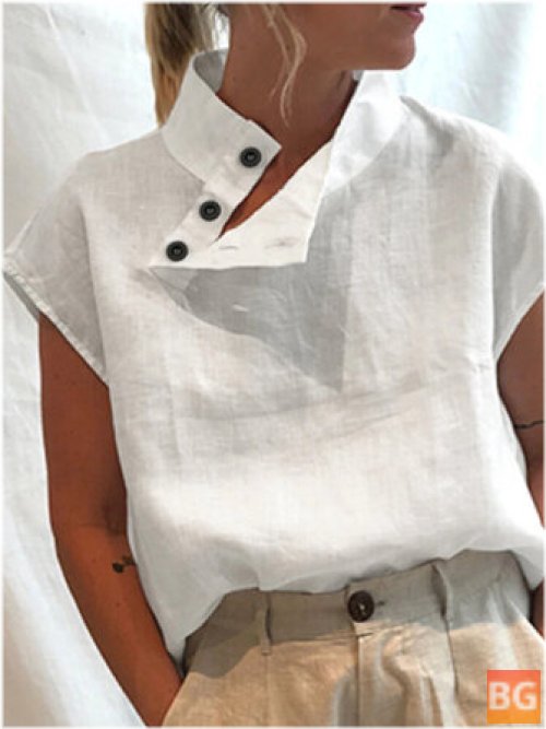 Short Sleeve Women's Button-Down Shirt