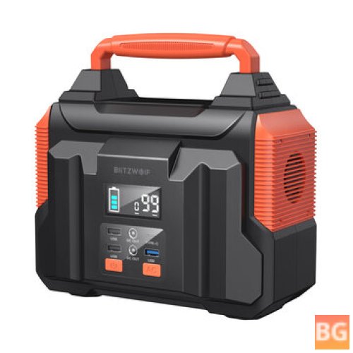 BlitzWolf® Solar Power Generator with AC, USB-C, USB-A, and DC Outputs