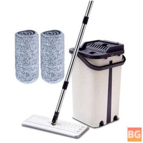 Microfiber Mop with Bucket - Stainless Steel