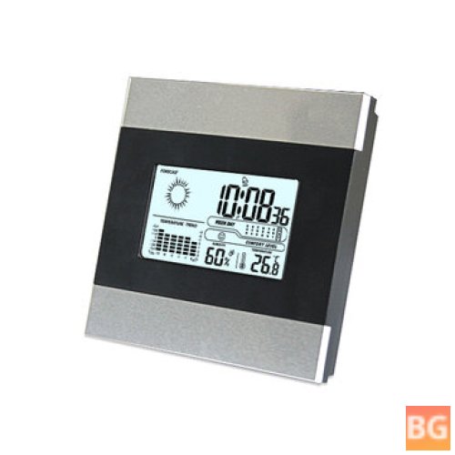 Digital Table Clock with White Backlight and Humidity