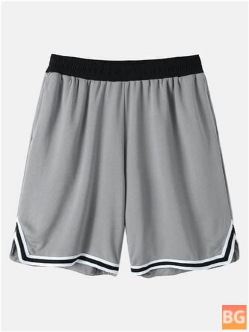 Leisure Shorts with Contrast Hem - Mid Length