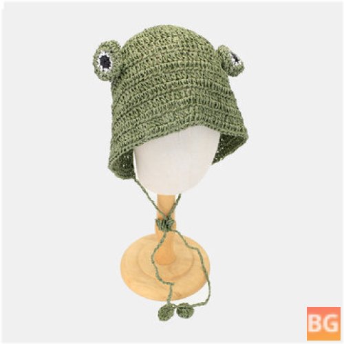 Women's Sunscreen Hat with a Cute Frog Shape