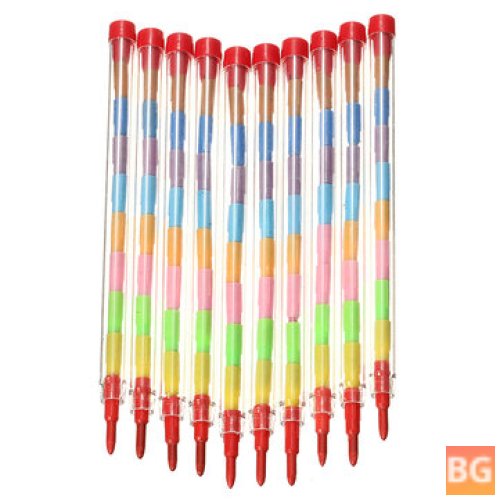 Crayons - 10 Colors Set - Combination Wax - Nontoxic - Kids - Filler