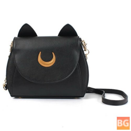 Women's Crossbody Bag with Moon Print and Ear Pattern