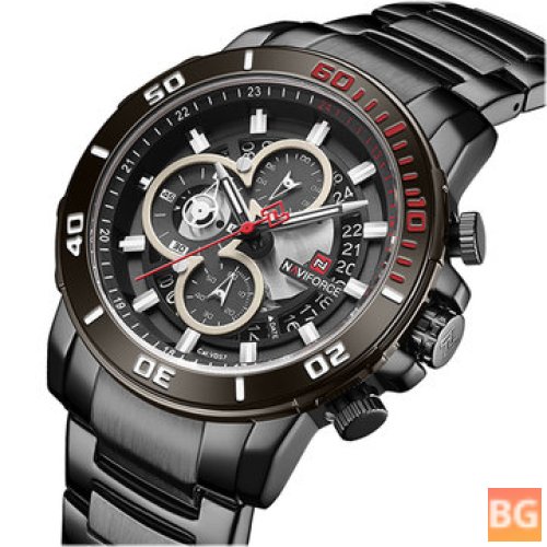 Military Style Watch with Quartz Movement - Waterproof and Dustproof