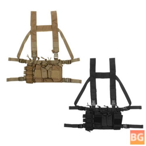 52x65cm Nylon Universal Chest Rig - Hunting Vest with 223/308 Pouches
