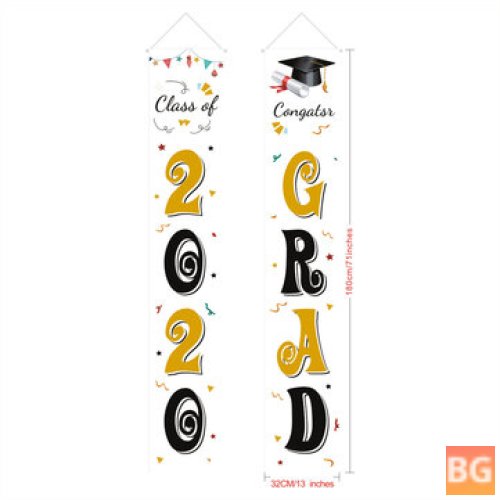 Graduation Banner Door Curtain - Cute Sticker
