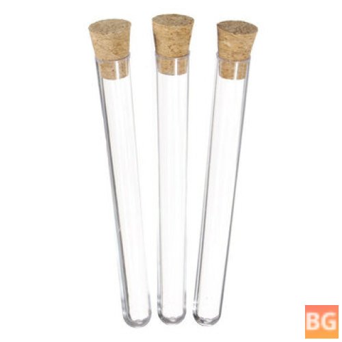 16x150mm Plastic Test Tube Set with Stoppers (50pcs, 20ml)