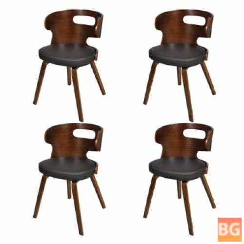 Chairs with a brown fabric