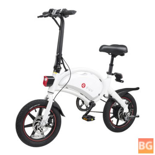 DYU D3+ 10Ah 240W 36V Moped Electric Bike - 14in 25km/h Top Speed 70km Mileage - Intelligent Double Brake System - Max Load 120kg