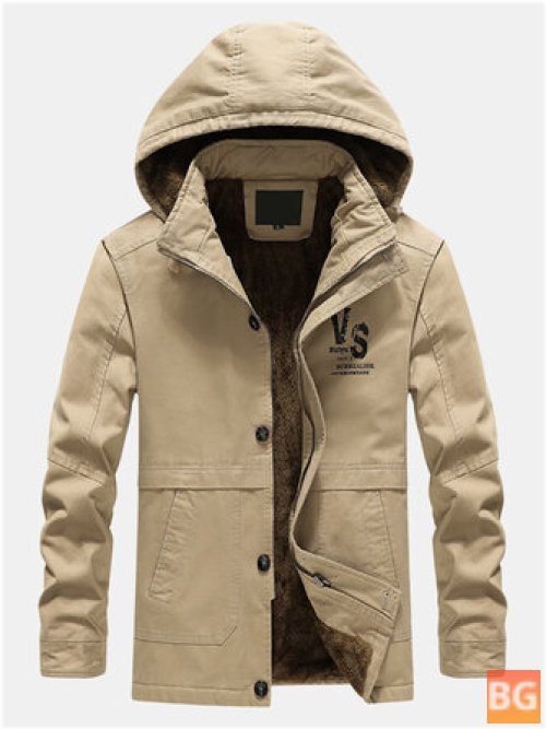 Warm Parka for Men with Lined Fleece