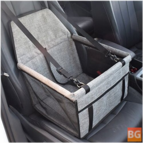 Waterproof Dog Car Seat with Basket and Straps