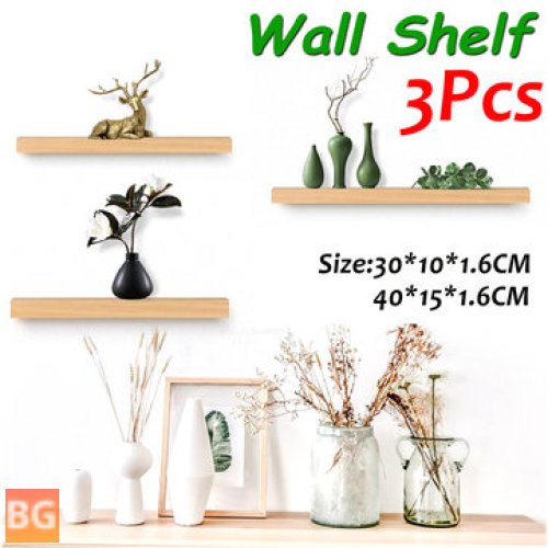 Wooden Wall Plant Shelf Set