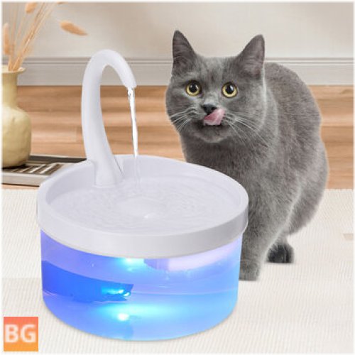 Pet Water Fountain Automatic Cat Fountain with Feeder and LED Light