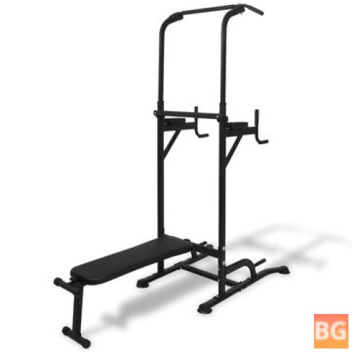 Bominfit Home Gym - Multi-purpose Adjustable Power Tower with Sit-up Bench - 150kg Capacity
