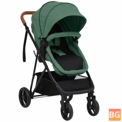2-in-1 Stroller - Steel Green and Black