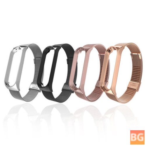 Stainless Steel Watch Band for Xiaomi Mi Band 4 - Metal Buckle