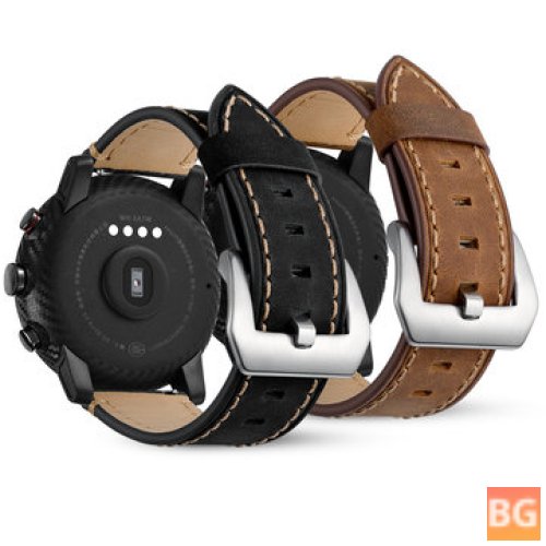22mm Leather Watch Band for Huami Amazfit 2