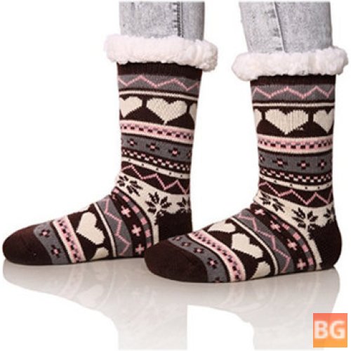 Christmas Socks with Jacquard Fabric
