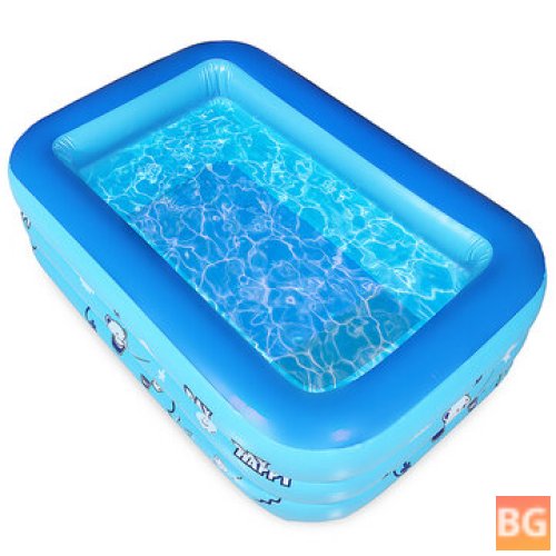 3-Rings inflatable pool for swimming andBathing - Soft Floor Home Garden