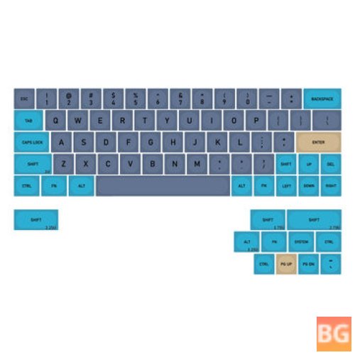 Blue Patchwork Keycap Set - MA Profile PBT