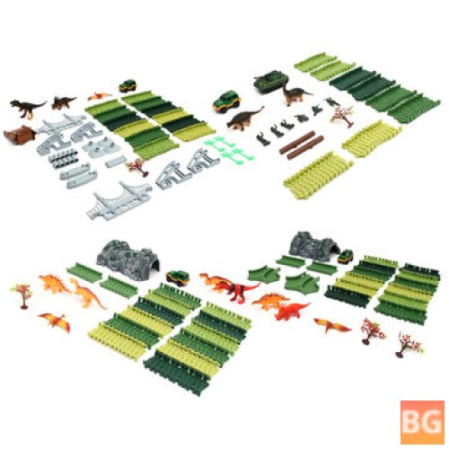 Flexible Dino Race Track Toy Set