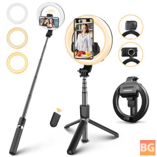 ELEGIANT LED Ring Light Selfie Stick with Remote Control and Beauty Fill Lamp for Cameras and Phones