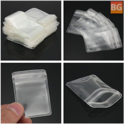 100PCS THICK grip seal bag self-waterproof clear polythene zip-lock bag