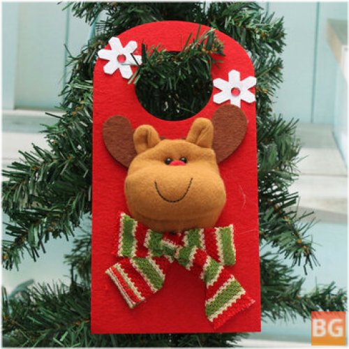 Hanging Santa Claus with snowman and elk - Christmas Decoration