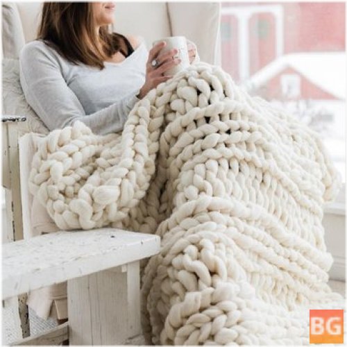 Handmade Knitted Sofa Blanket - Luxurious and Thick