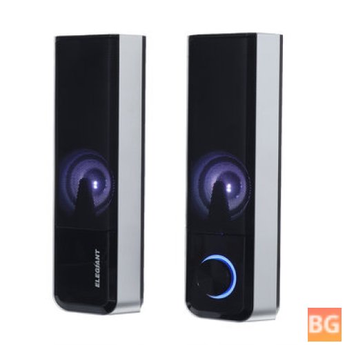 Computer Speakers - Bluetooth 5.0 - PC Speakers with Stereo Sound - Colorful LED Light - Detachable 2 in 1 Gaming Speakers Mini Soundbar 3.5mm for PC
