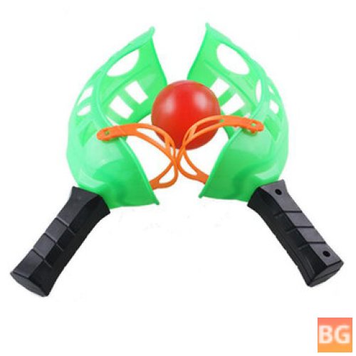 Green Toss & Catch Racket Game - Outdoor Toy for Parent-Child Fun