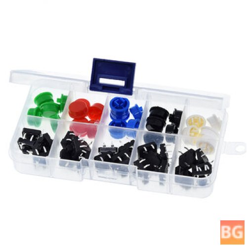 25PCS Micro Touch Switch with Keycaps and Case