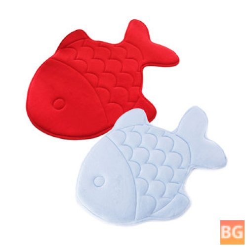 Fish Shape Soft Bathmat - Absorbent and Soft