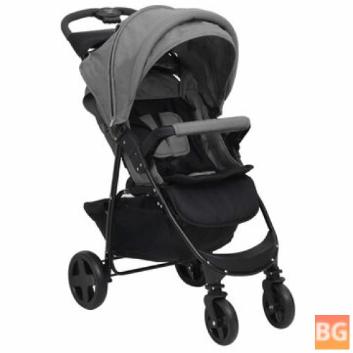VidaXL - 10371 - Portable Children's Stroller with Carriage and Foldable Canopy