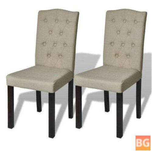 2pc Fabric Camel Set for Dining Room Chairs