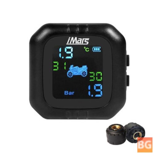 iMars Motorcycle Tire Pressure Monitor System with 2 External Sensors