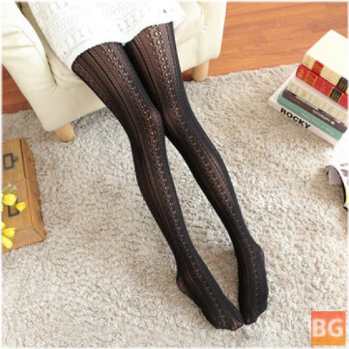 Thin Lace Pantyhose With Hollow Breathable Material