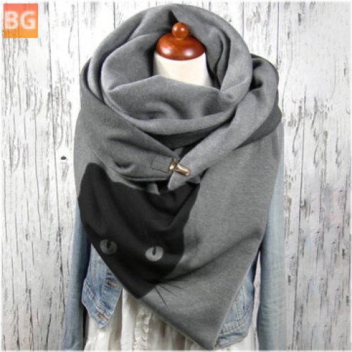 Cat Pattern soft personality scarf for women