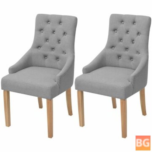 Chairs in fabric with light gray color