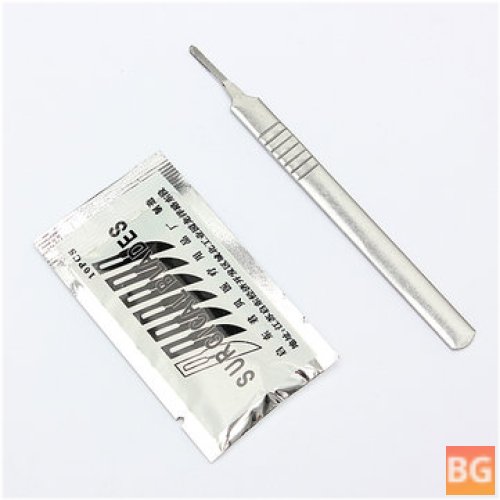 Surgical Scalpel Blades (10pcs) + 1pc #3 Handle