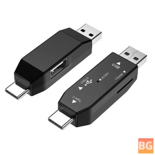 TF Memory Card Reader for Mobile Phone & Computer - Dual USB Port