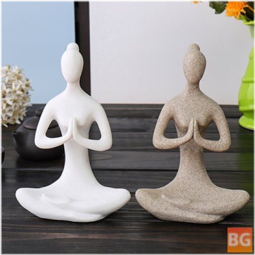 Yoga Lady Figurine Home Decorations - Ornament