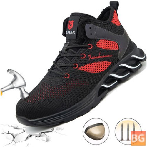 Steel Toe Cap Work Shoes with Mesh Reinforcement - Walking, Hiking, and Running Shoes