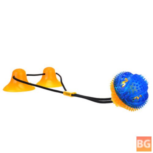Dog Toy - Rope Ball Pull Toy with Double Suction Cup