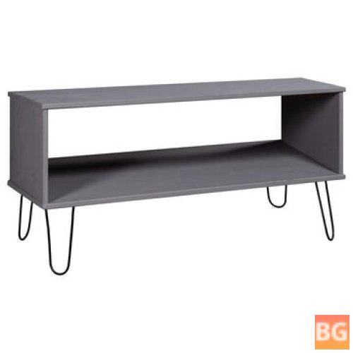 Gray Coffee Table with Solid Pine Wood