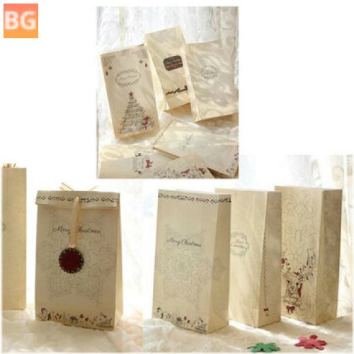 6PCS Christmas Party Home Decoration Cookiespresent Luxury Wedding Gift Candy Bag Toys